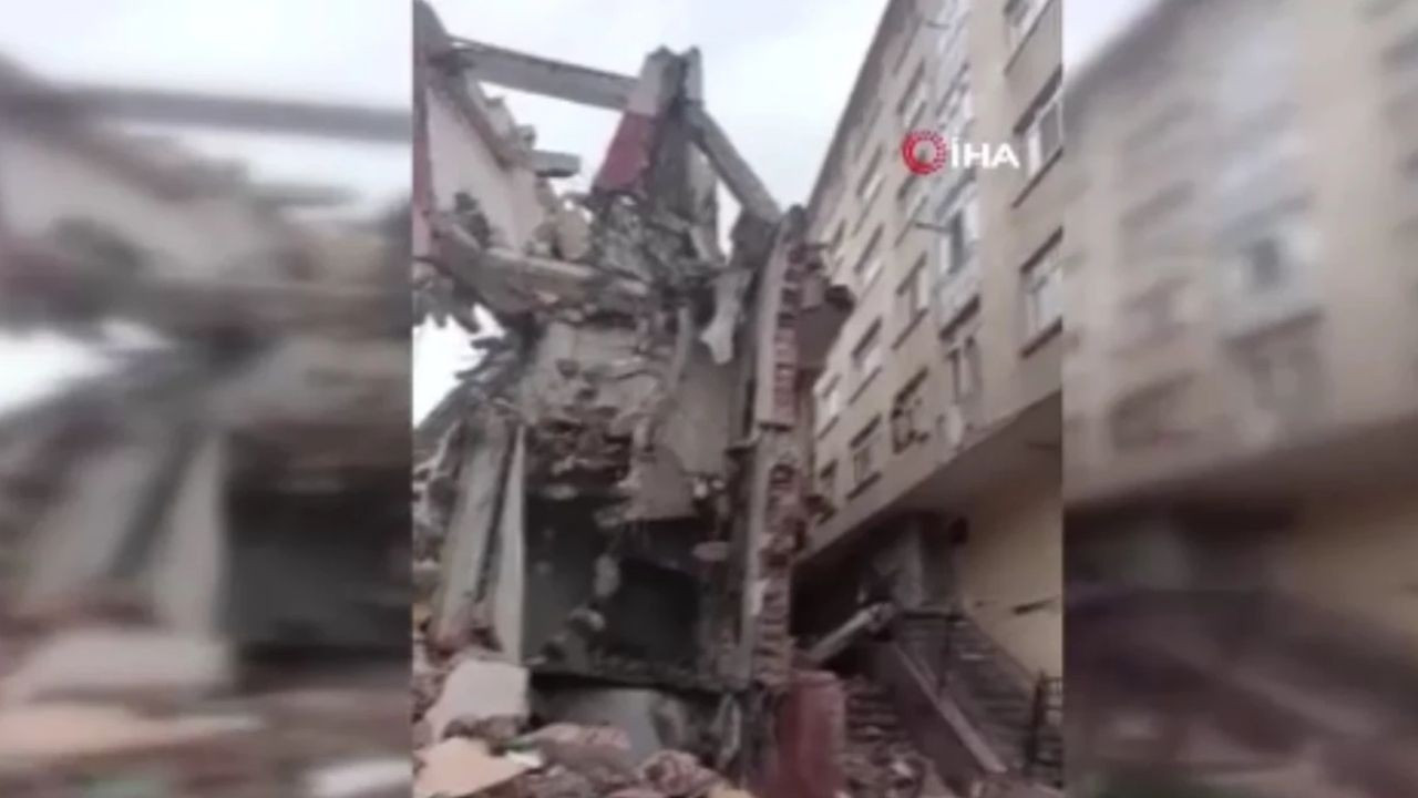 Facianın eşiğinden dönüldü! 5 katlı apartman tahliye edilmişti: Bugün çöktü