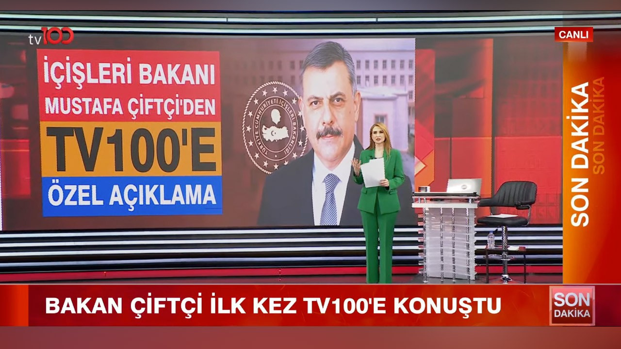 İçişleri Bakanı Mustafa Çiftçi'den tv100'e özel açıklama: "Hepsinin üstüne gidilecek"