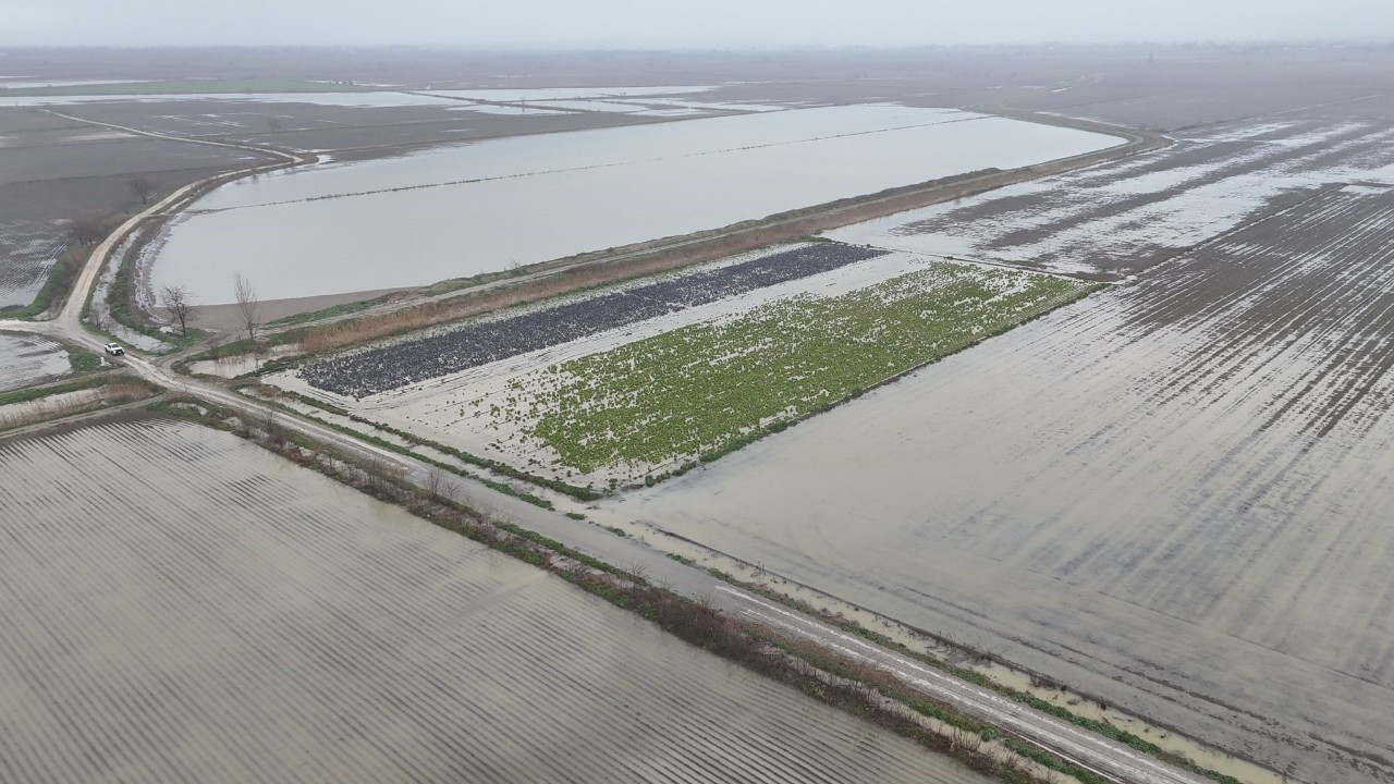 Binlerce dönüm tarım arazisi sular altında kaldı