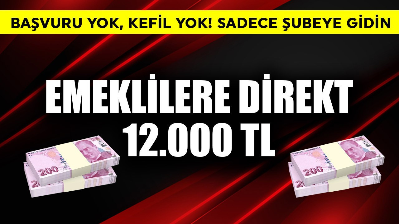 Emeklilere direkt 12.000 TL! Giden alacak