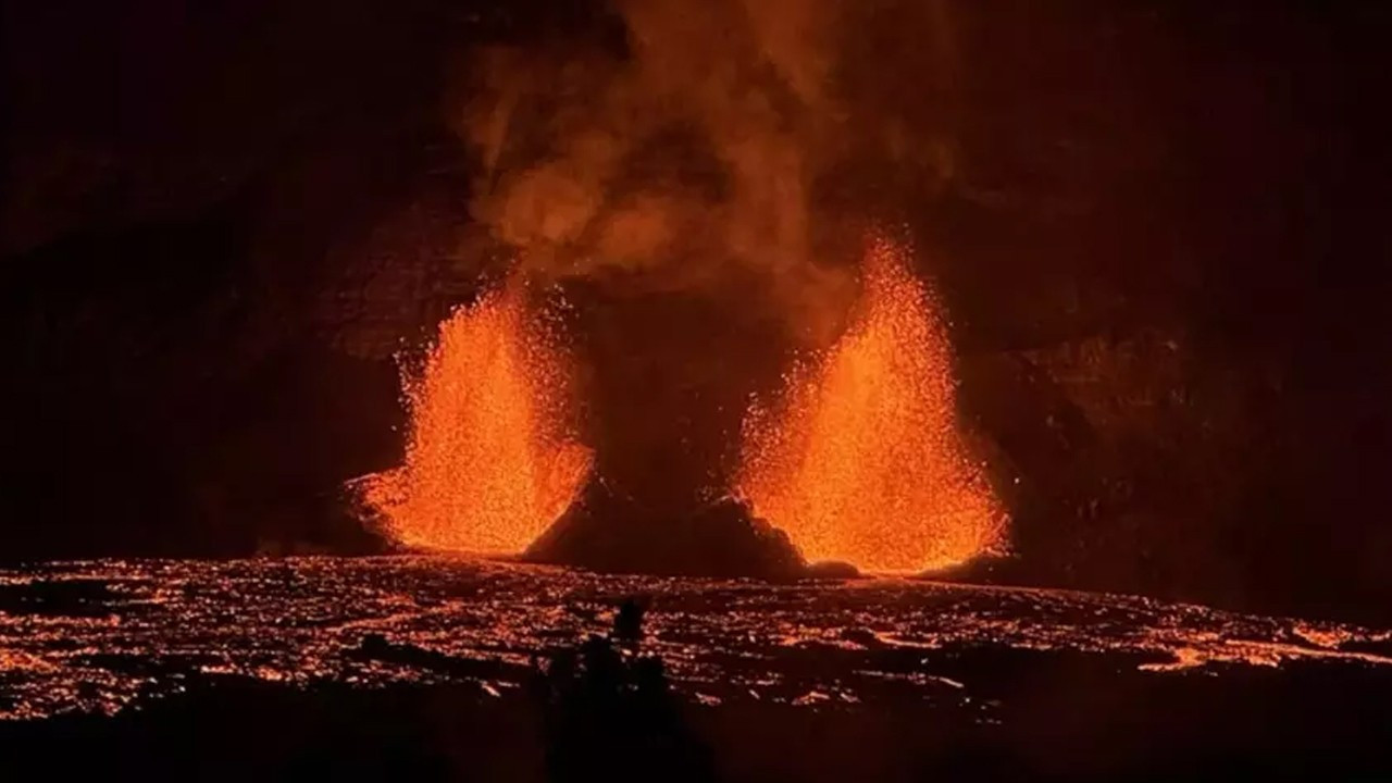 Klauea Yanardağı'nda bir patlama daha! Lavlar, 300 metreye yükseldi
