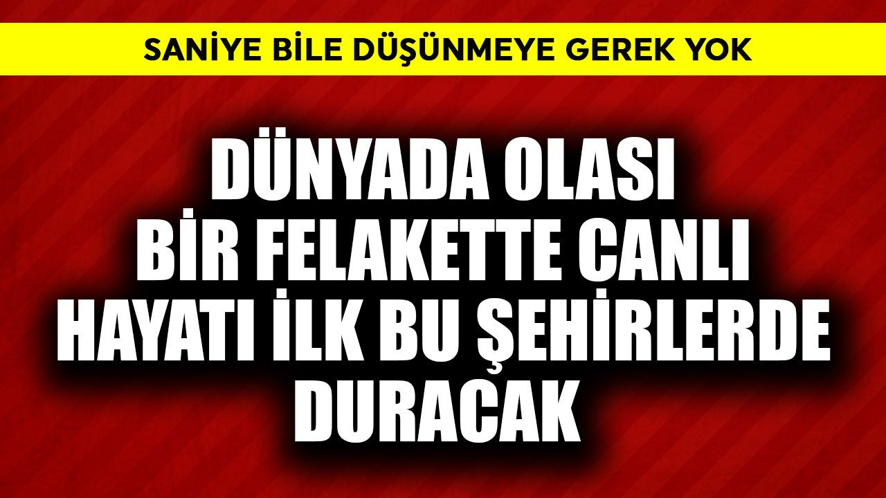 Dünyada olası bir felakette canlı hayatı ilk bu şehirlerde duracak! Saniye bile düşünmeye gerek yok