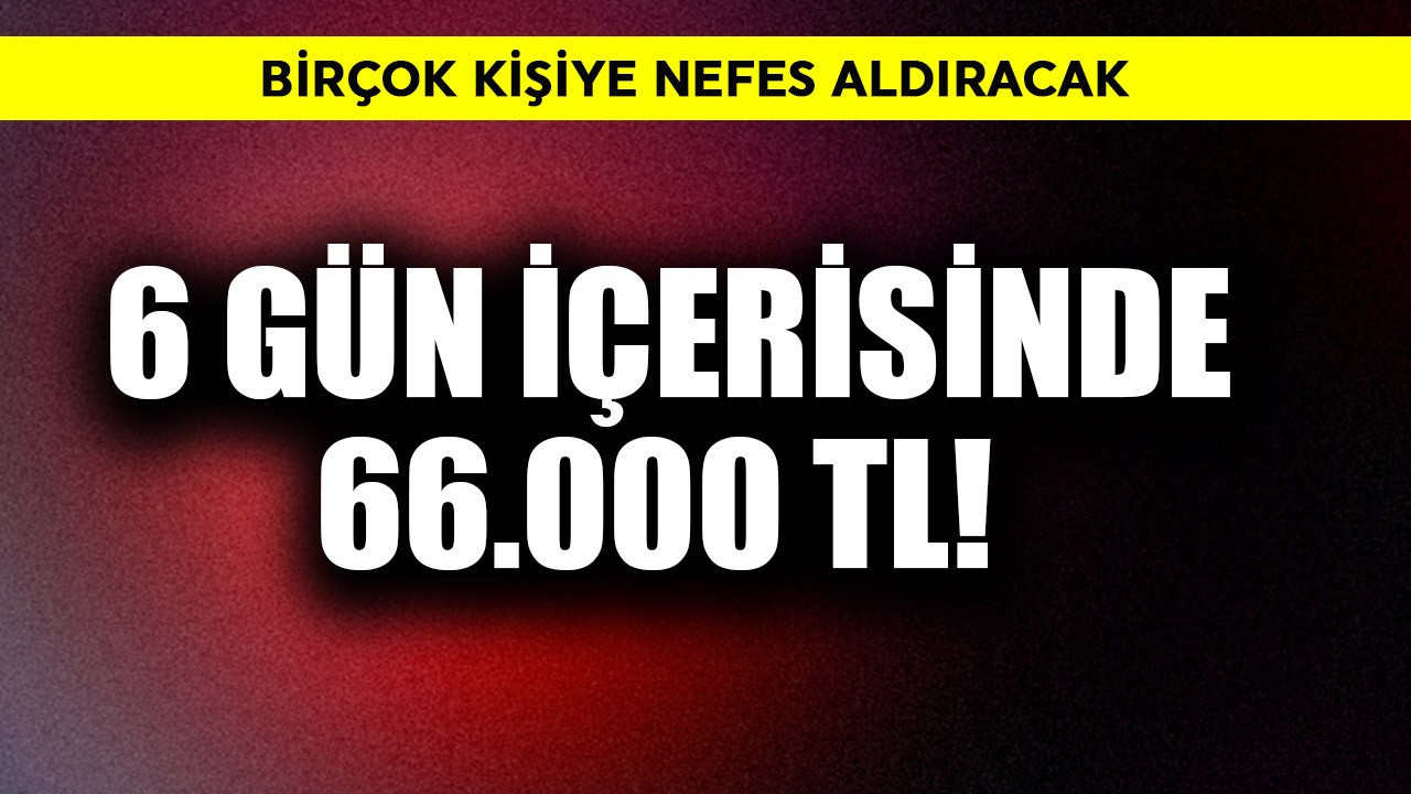 6 günde 66.000 TL! Birçok kişiye nefes aldıracak