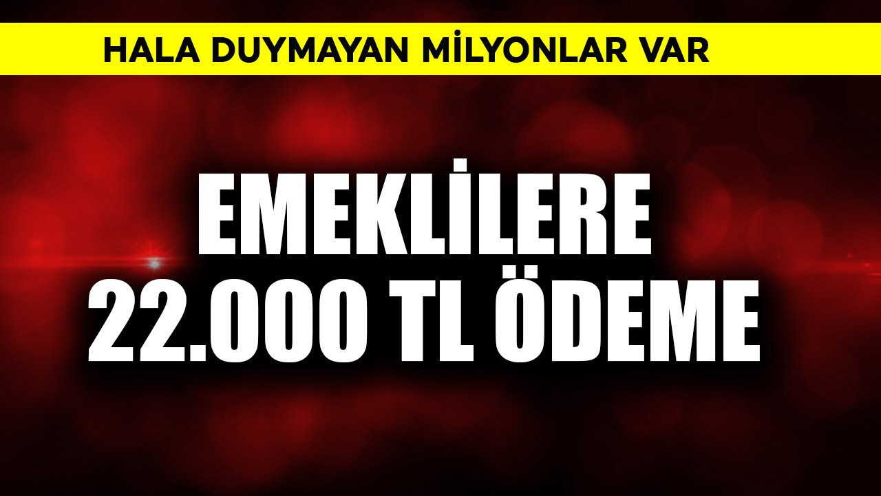 Emeklilere ek 22.000 TL ödeme! Duymayan milyonlar var