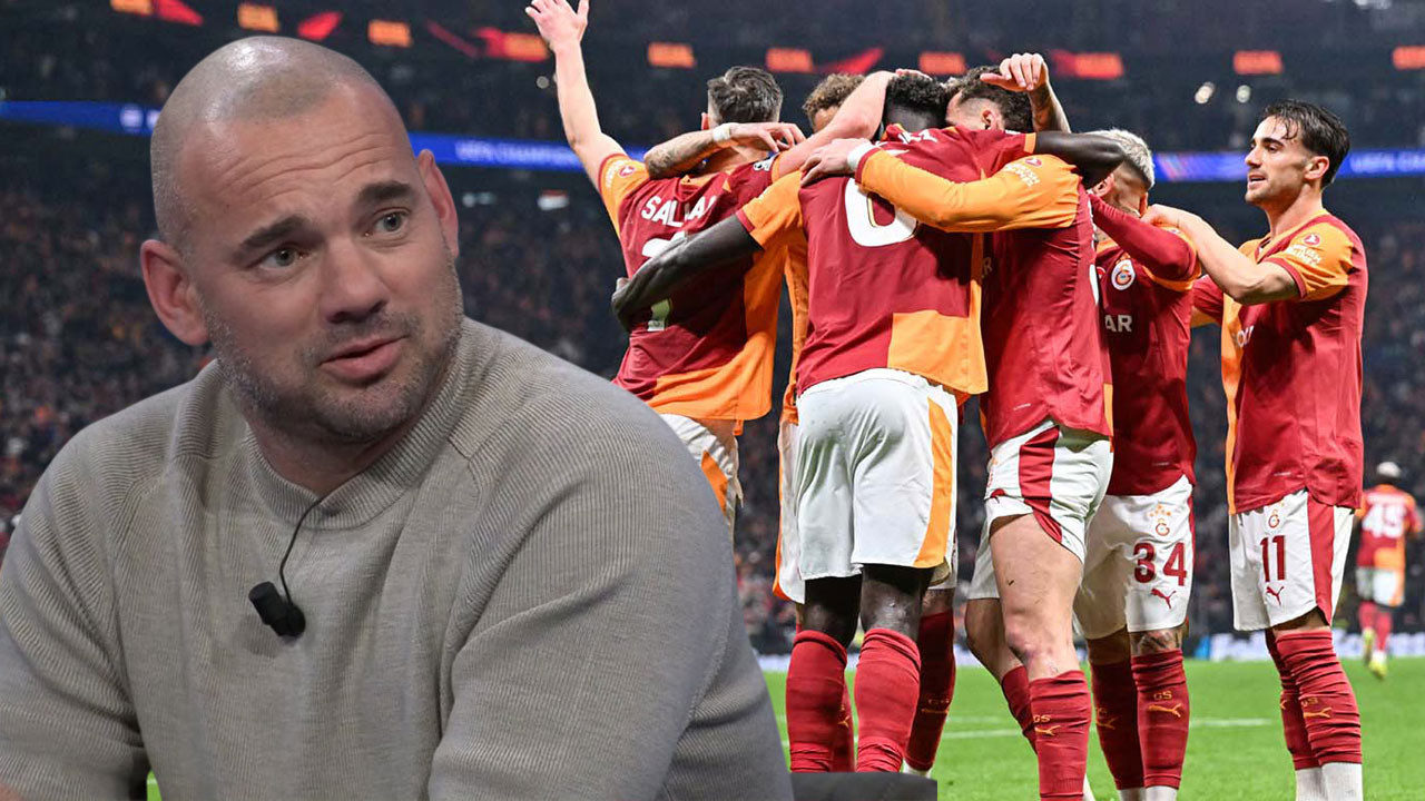 Galatasaray, Juventus’u yendi, Sneijder kendinden geçti! Öyle bir tiye aldı ki... Stüdyoya getirdiği şey sosyal medyayı salladı