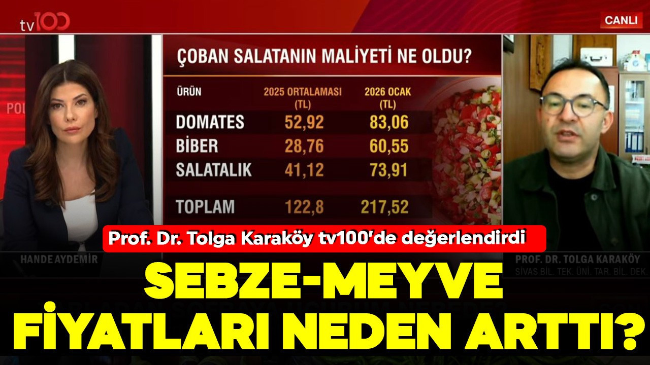 Sebze meyve fiyatları neden arttı? Uzman isim tv100'de değerlendirdi