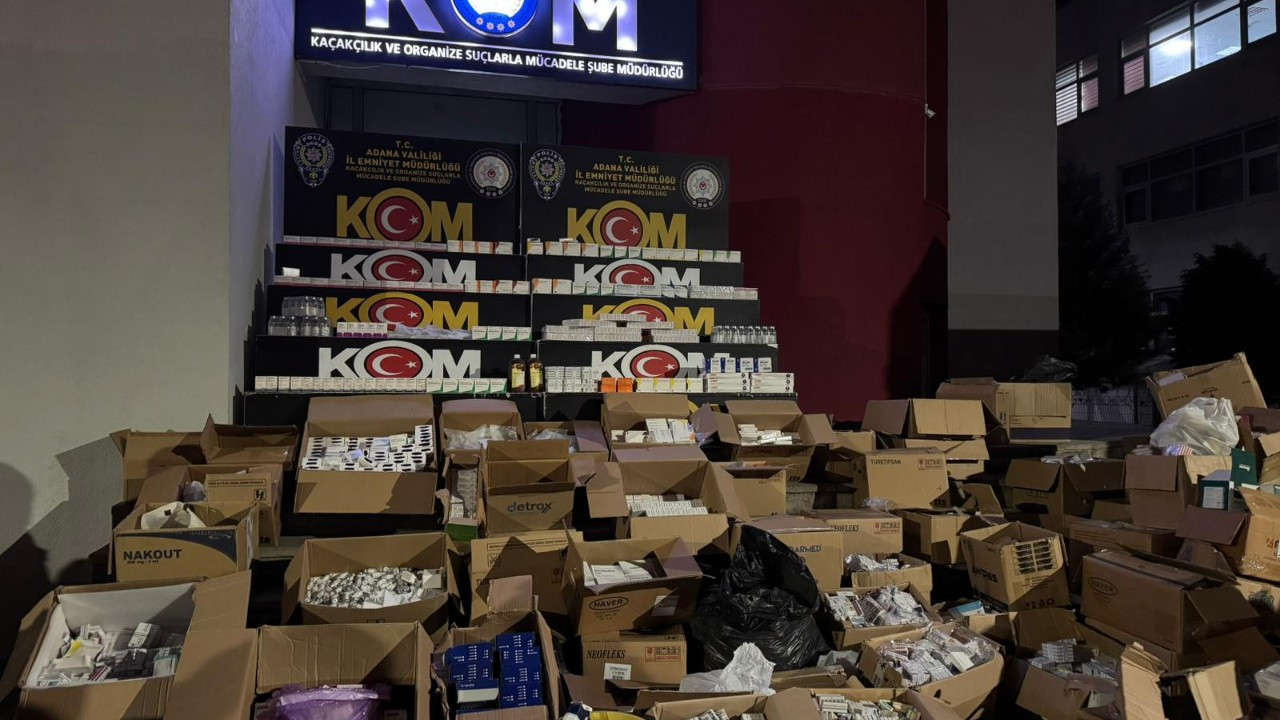 Adana'da kaçakçılık operasyonu! 1 milyon 123 bin ilaç ele geçirildi