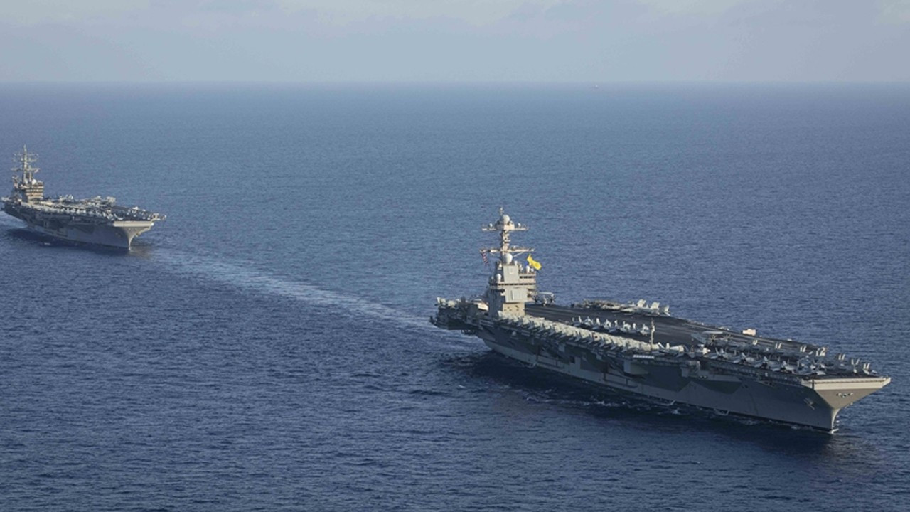 ABD donanması alarm durumunda! Üç denizde 23 savaş gemisi konuşlandı