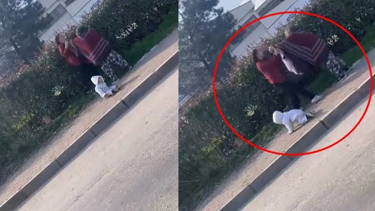Yanlarında bebek vardı! Dilencilerin kavgası pes dedirtti