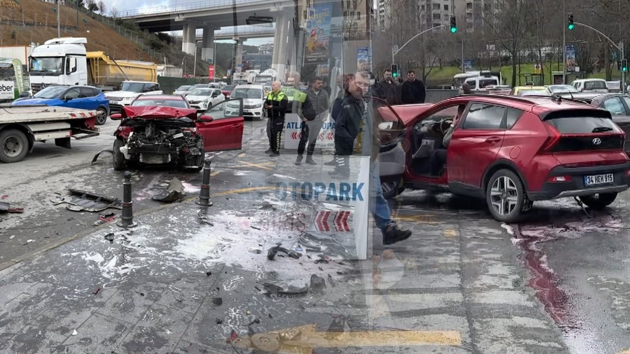 Önündeki araca çarpmamak için manevra yaptı okul duvarına vurdu: 2 yaralı