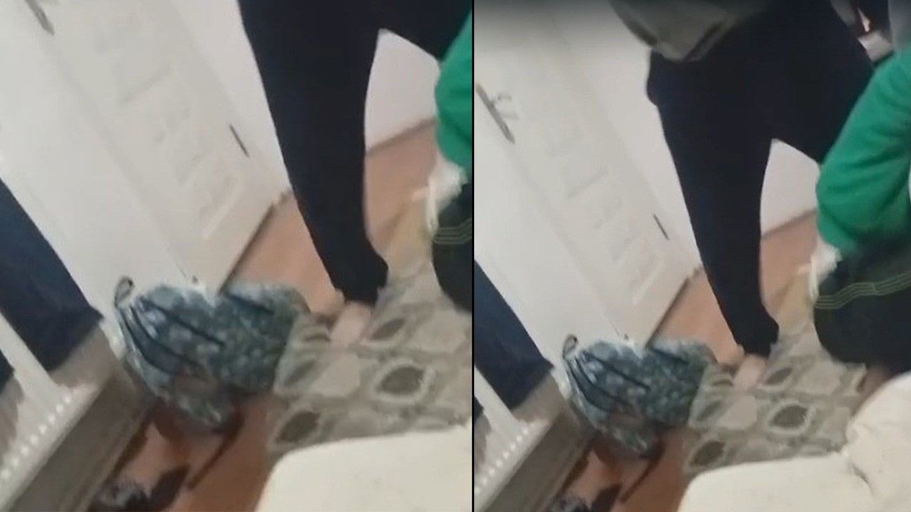 9 yaşındaki çocuğa üvey baba şiddeti! Dehşet anları kamerada