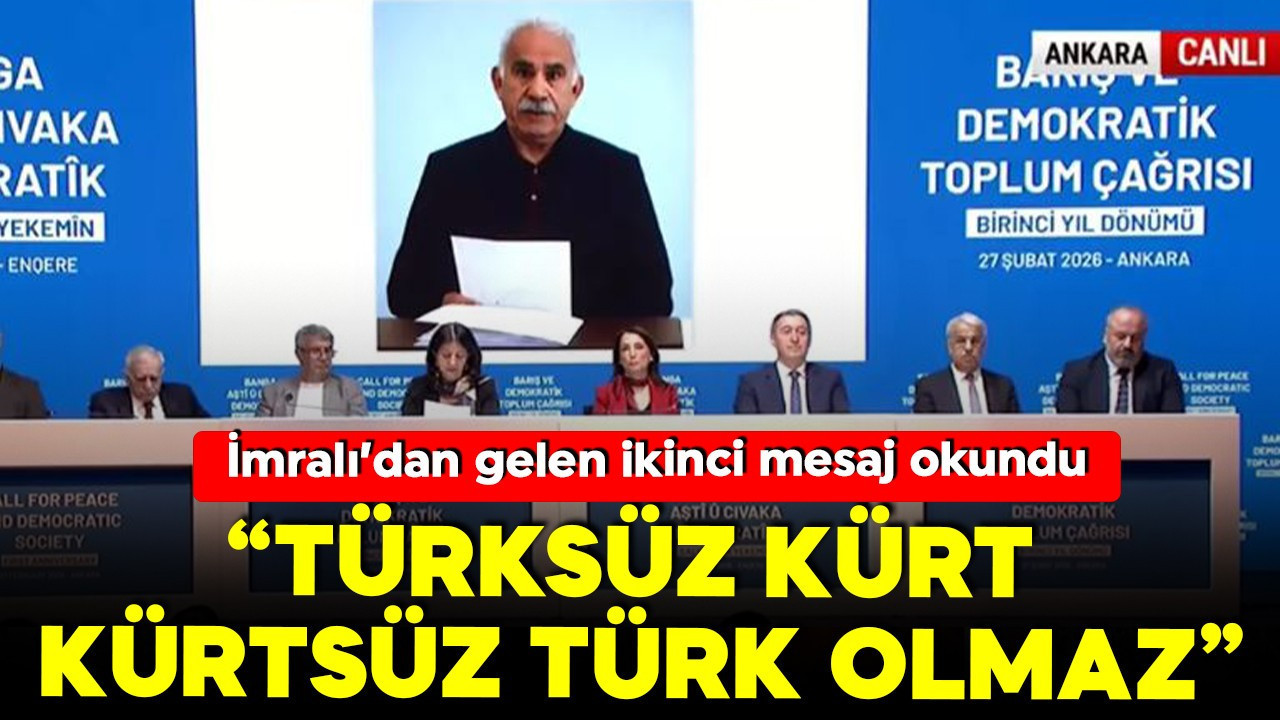 Terörsüz Türkiye sürecinde kritik dönem! İmralı'nın 2. çağrısı okundu: Çağrımız sadece Türkiye'ye değil
