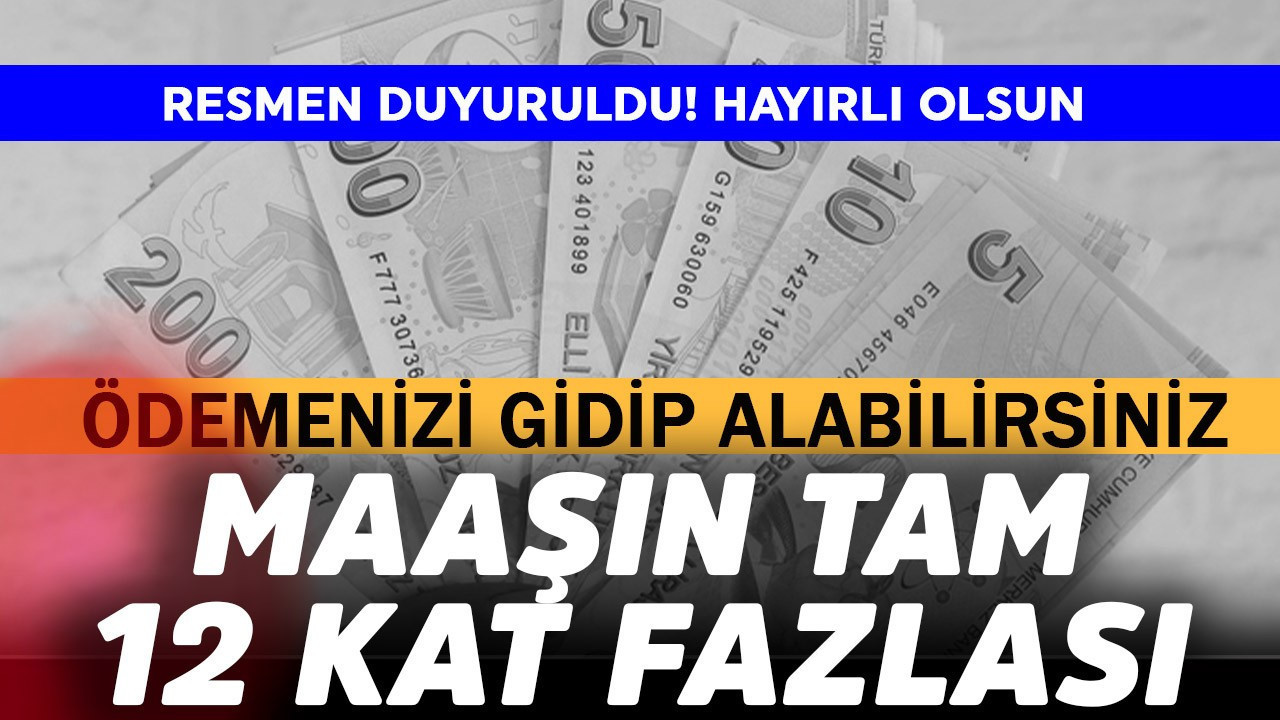 Maaşın 12 katı ödeme! Resmen duyuruldu hayırlı olsun