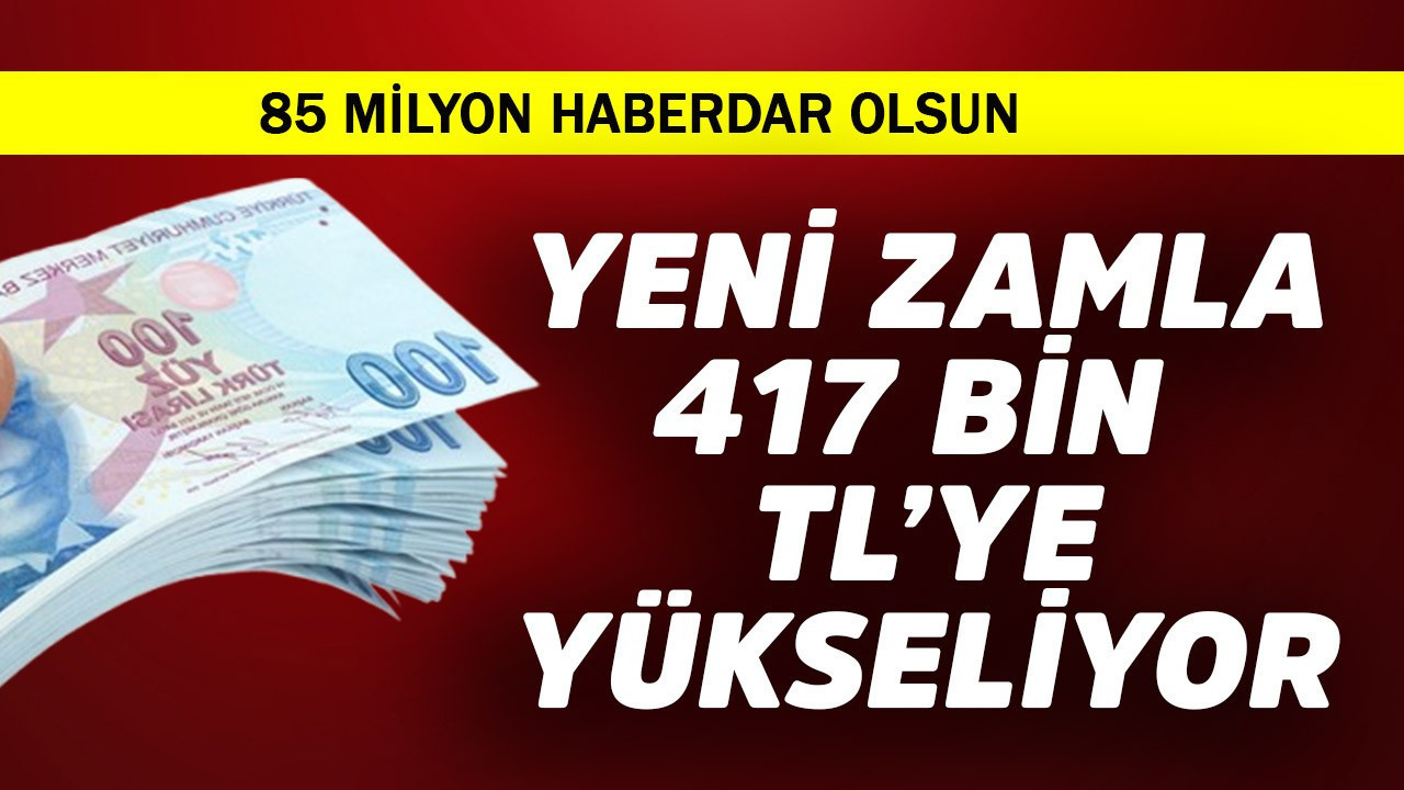 85 milyonun ya kendi ya yakınları ödüyordu! Yeni zamla 417 bin TL'ye yükseliyor
