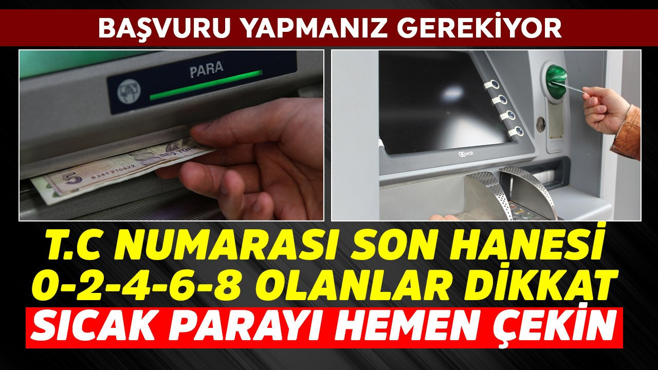 T.C. Kimlik No son hanesi 0-2-4-6-8 olanlara 11 bin 555 TL ödeme! Sıcak parayı hemen çekin