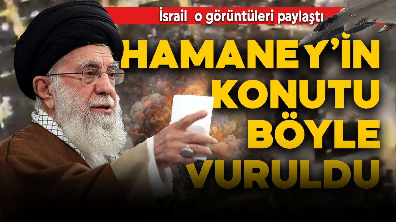 Hamaney'in konutu böyle vuruldu! İsrail o anları paylaştı