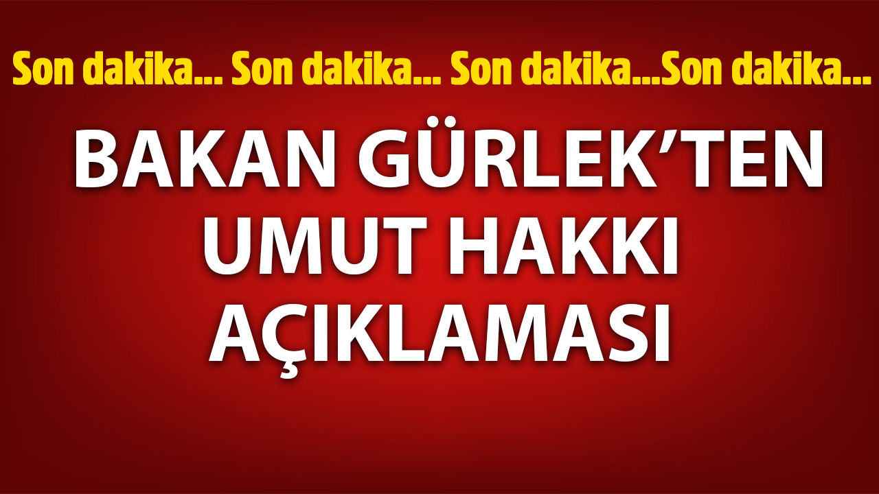Bakan Gürlek'ten "statü ve umut hakkı" açıklaması!