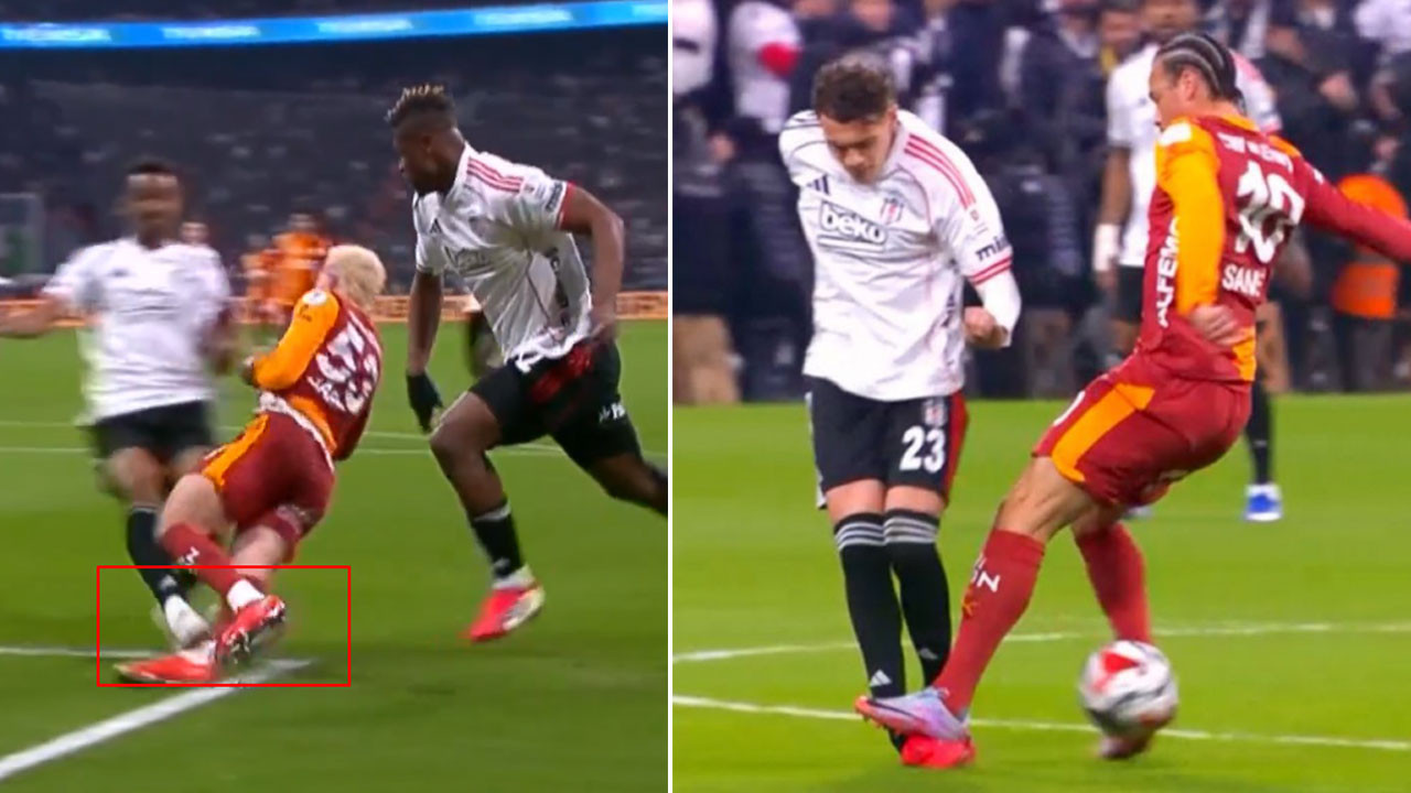 Beşiktaş- Galatasaray derbisinde tartışmalı pozisyonlar! İki takım da isyan etti! Paylaşımlar art arda geldi
