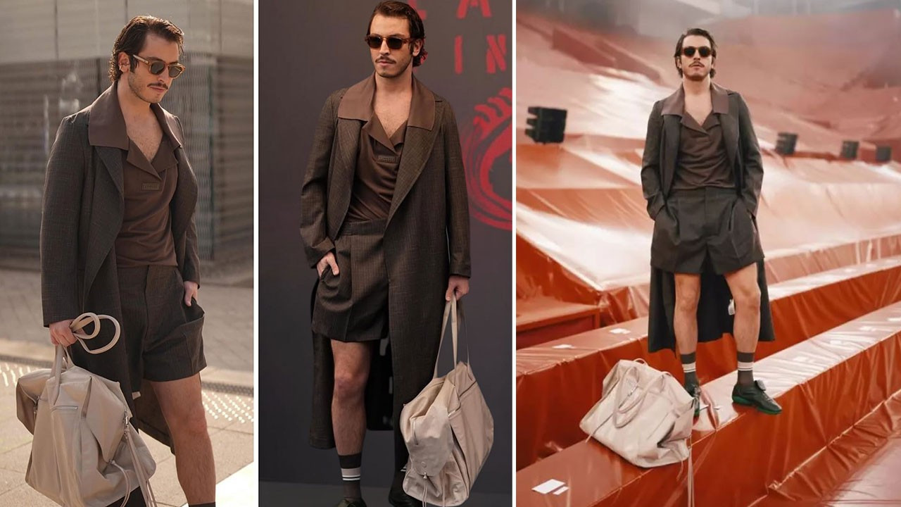 Boran Kuzum Paris Moda Haftası'na damga vurdu! Sıra dışı tarzıyla sosyal medyayı salladı