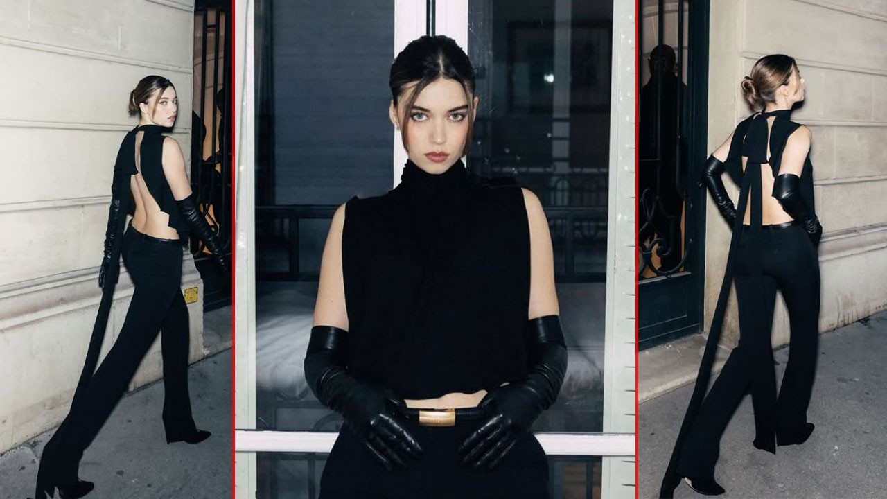 Afra Saraçoğlu'ndan Paris Moda Haftası çıkarması! Cesur tarzıyla ortalığı yaktı geçti