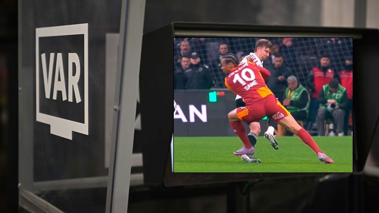 Beşiktaş- Galatasaray derbisinin VAR kayıtları açıklandı! İşte Sane'nin kırmızı kartında yaşananlar