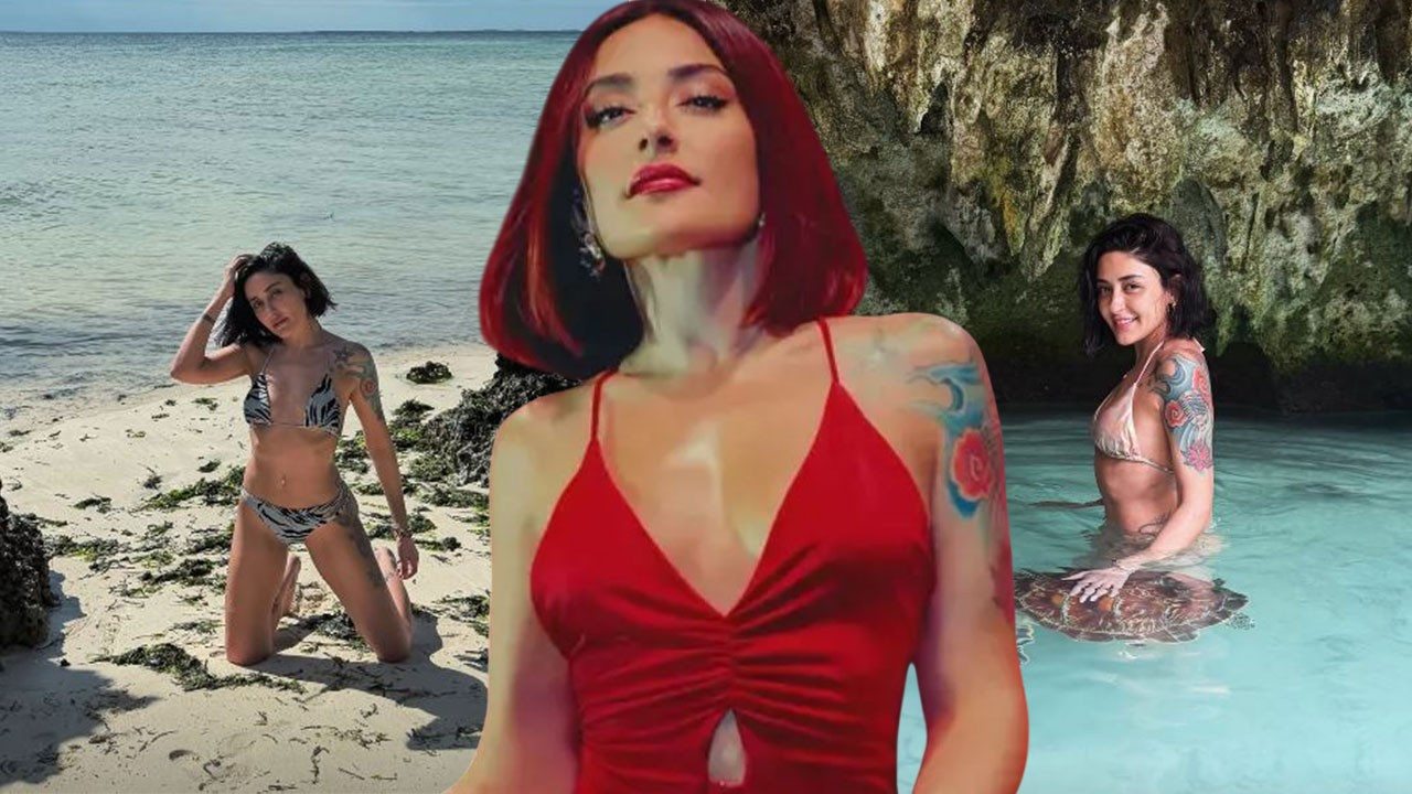 Melek Mosso'dan nefes kesen tatil paylaşımı! Bikinili pozlarıyla sosyal medyayı salladı