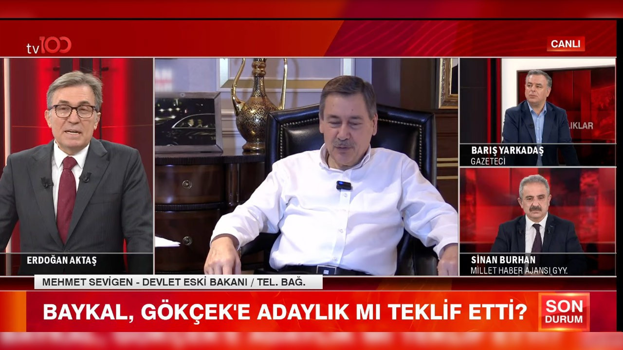 tv100 yayınında çok konuşulacak tartışma: Eski CHP Genel Sekreteri Mehmet Sevigen: "Mansur Yavaş mı Melih Gökçek mi deseler Melih derim!"