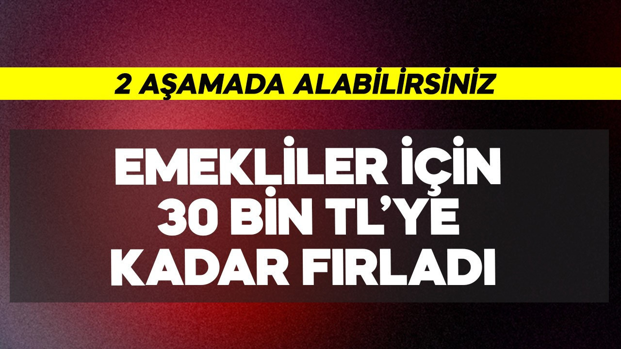 Emekliler için 30 bin TL'ye kadar fırladı! 2 aşamada alınabilir