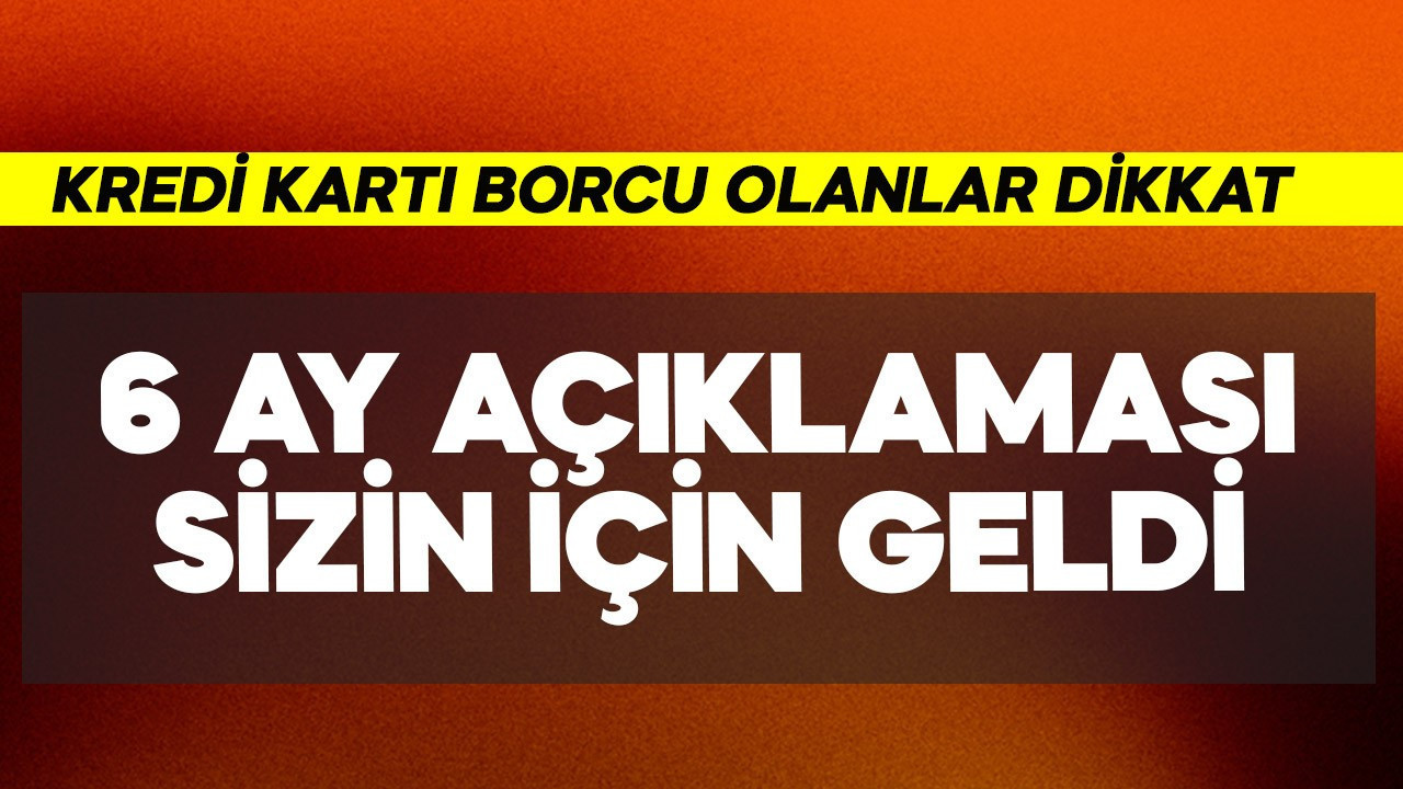 Kredi kartı borcu olanlar için 6 ay açıklaması