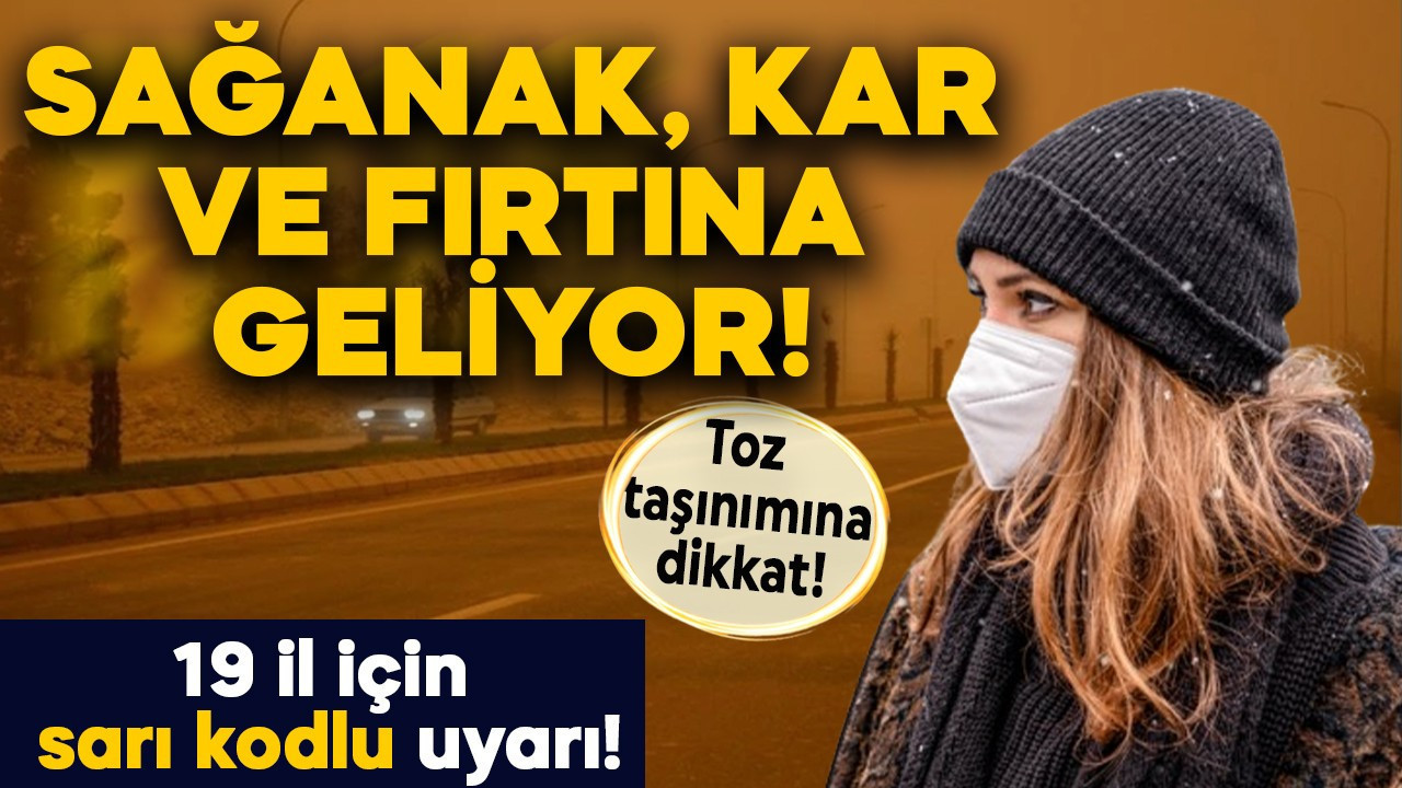 19 il için sarı kodlu uyarı! O bölgelere sağanak, kar, fırtına geliyor: Dikkatli olun!