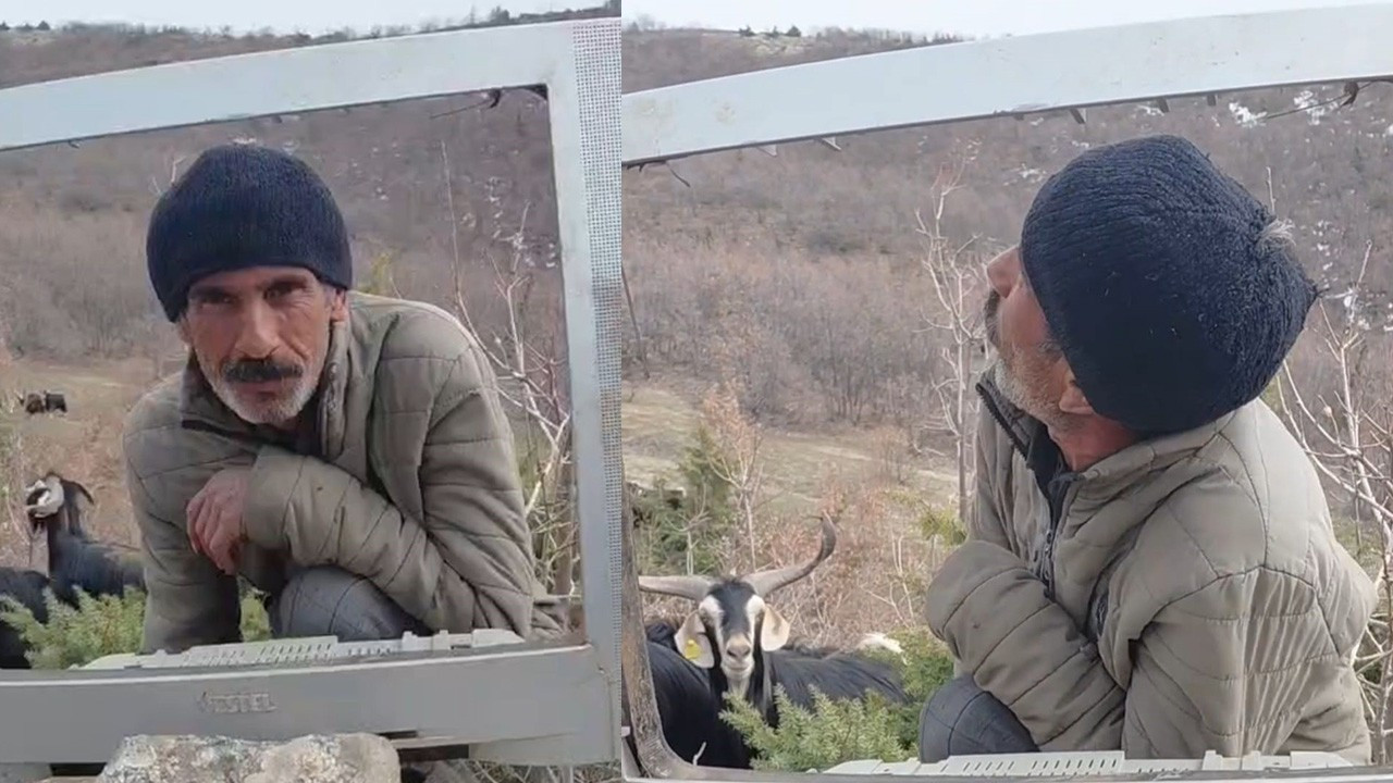 Çobandan en doğal haber bülteni! "Televizyonlu" hava durumu sunumu viral oldu