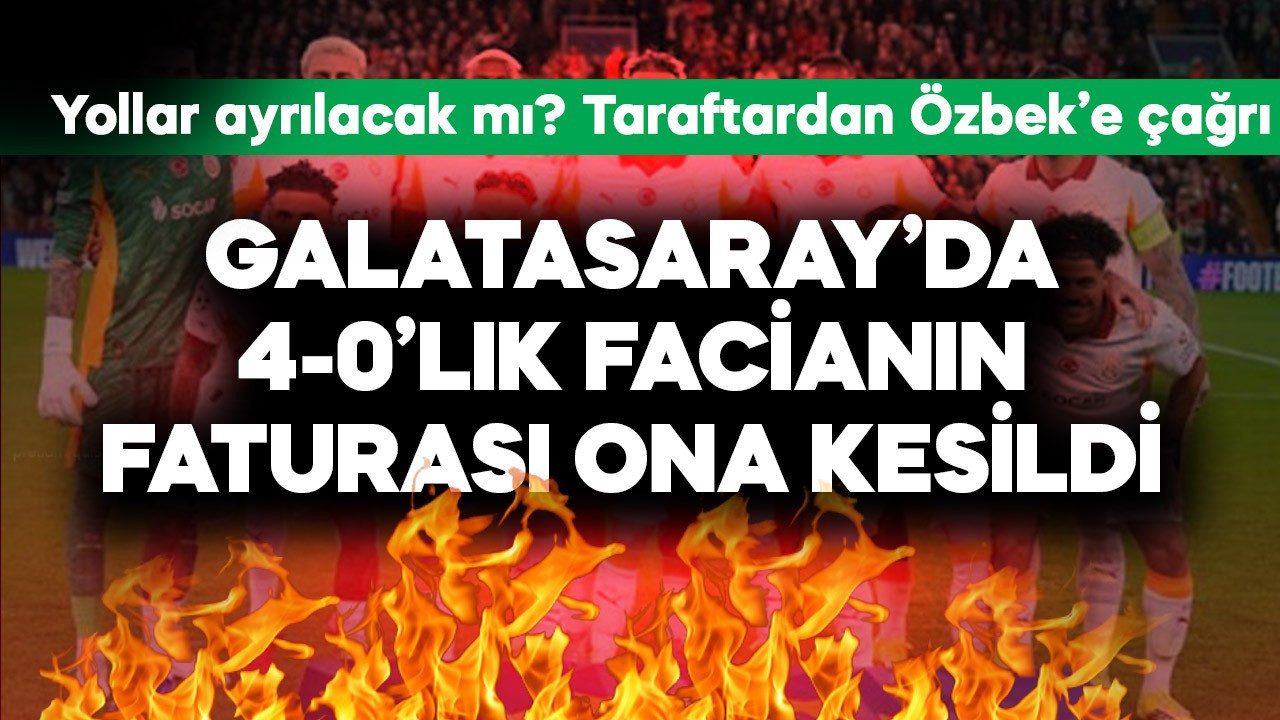 Galatasaray'da 4-0'lık facianın faturası ona kesildi! Yollar ayrılacak mı?