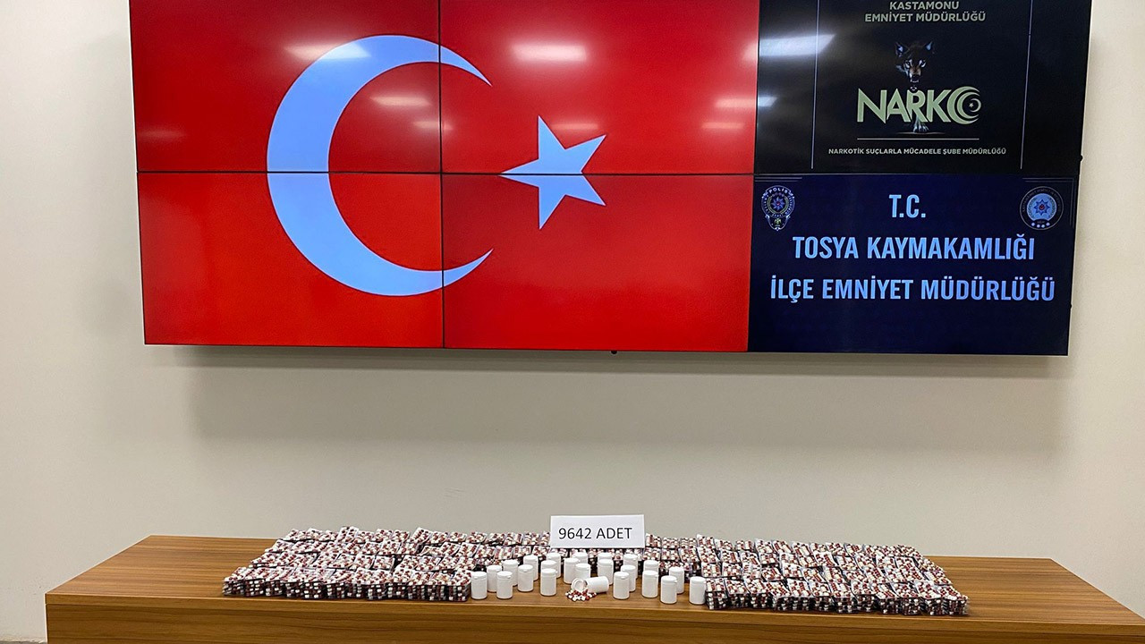 Kastamonu'da 9 bin 642 sentetik hap ele geçirildi; 1 gözaltı