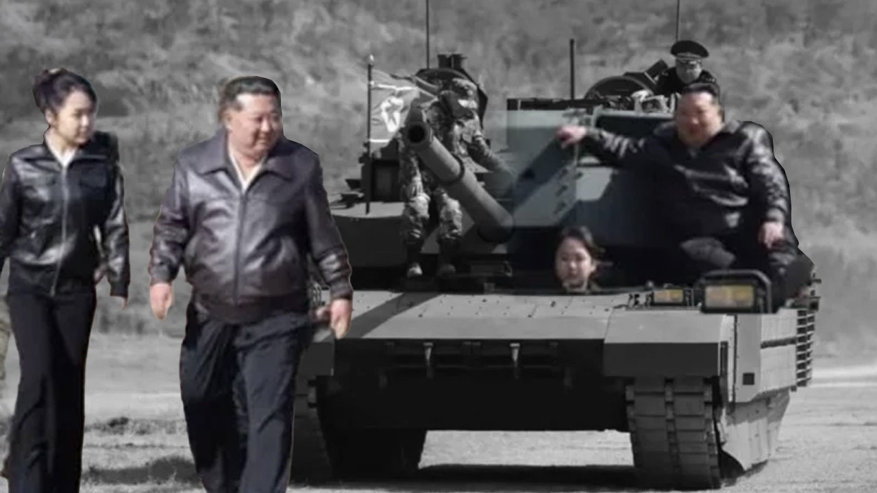 Kuzey Kore lideri Kim ve kızı tank üstünde mesaj verdi