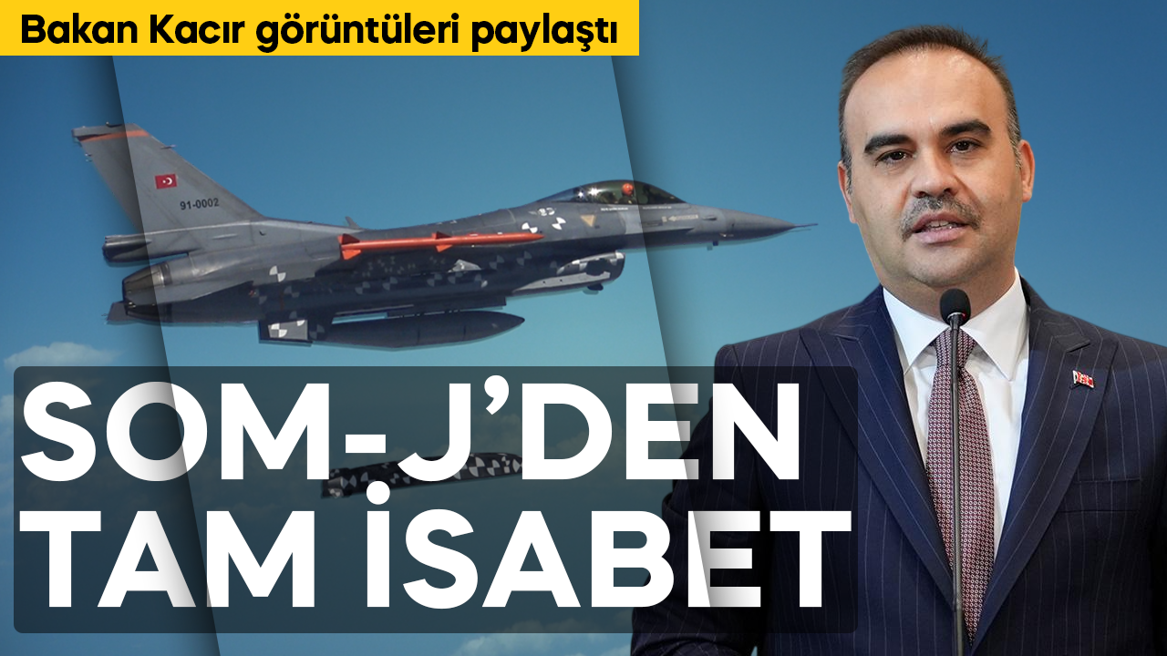Milli seyir füzesi SOM-J hedefi tam isabetle vurdu! Bakan Kacır görüntüleri paylaştı