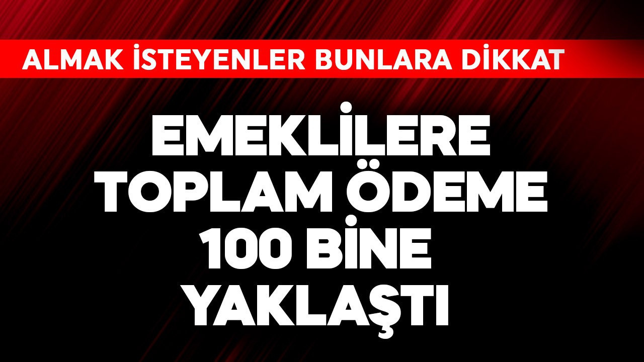 Emeklilere toplam ödeme 100 bine yaklaştı