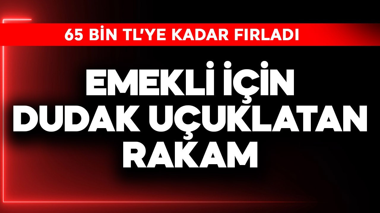 Emekli için dudak uçuklatan rakam! 65 Bin TL'ye fırladı