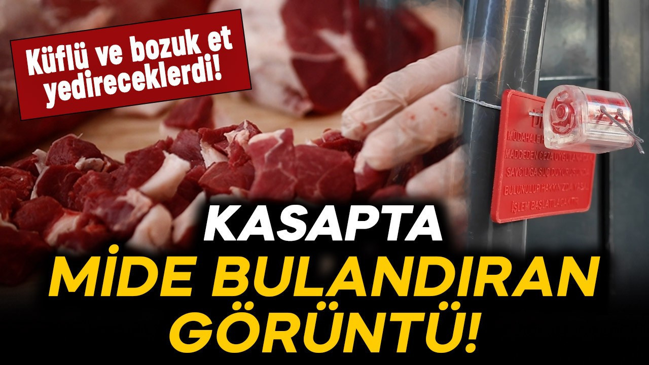 Baskın yapılan kasapta mide bulandıran görüntü! Küflü ve bozuk etler çıktı