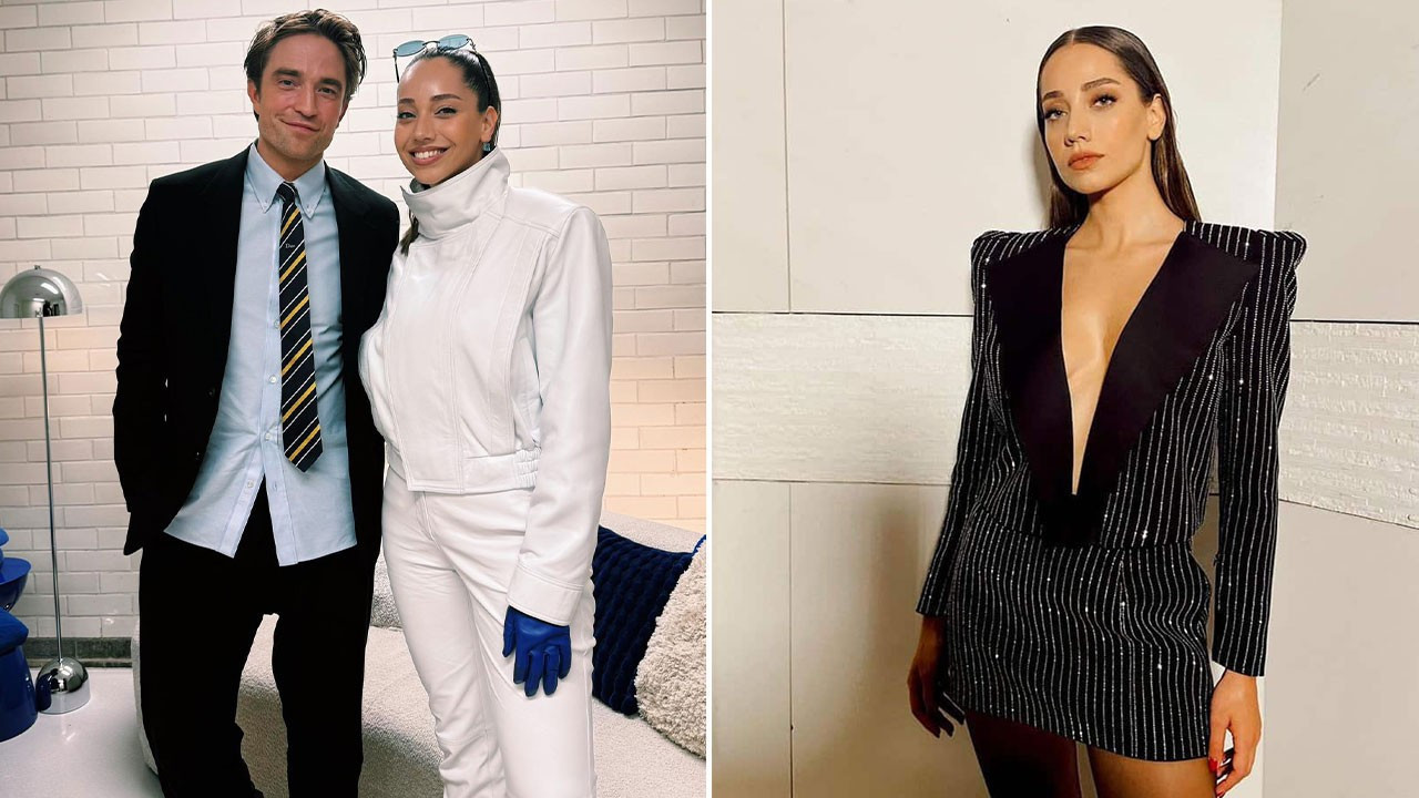 Ünlü oyuncu Özge Özacar'dan sürpriz paylaşım! Robert Pattinson ile tanıştı