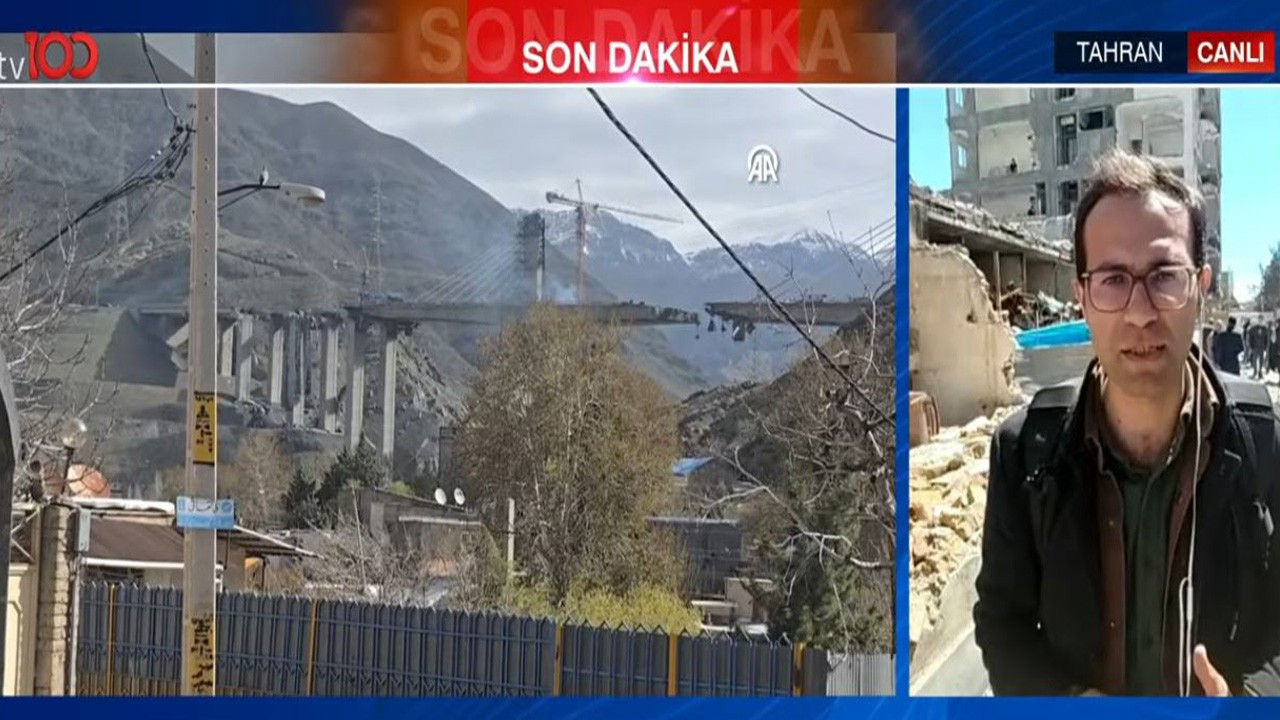 tv100 Tahran'dan canlı yayında! ABD İran'da köprüyü vurdu! 8 kişi hayatını kaybetti