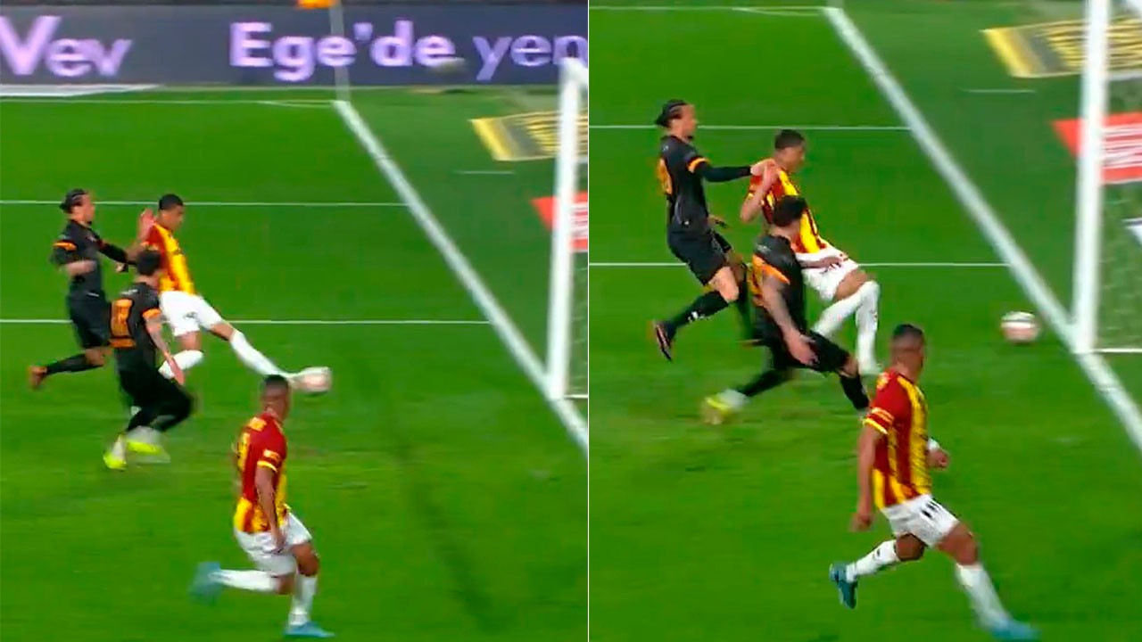 Göztepe- Galatasaray maçında yüzde 100’lük gol kaçtı! 1 metreden topu dışarı attı