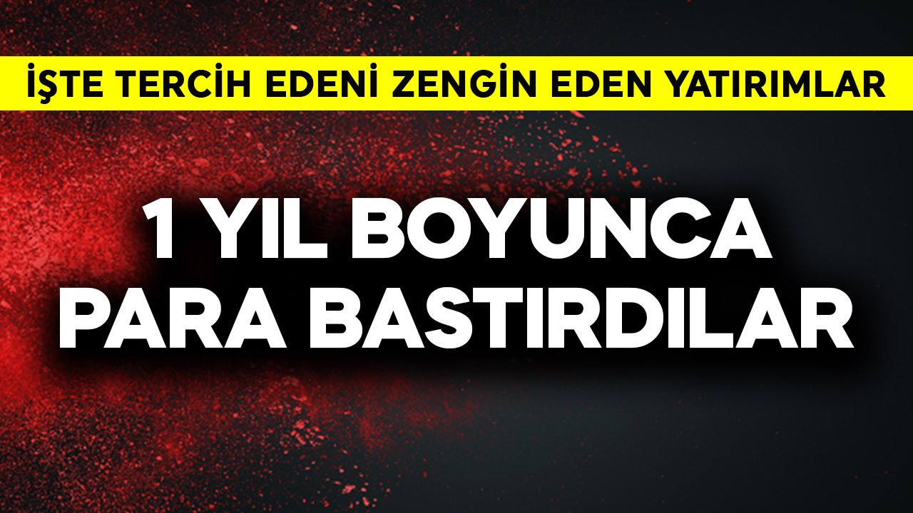 1 yılda para bastırdılar! İşte tercih edeni zengin eden yatırımlar