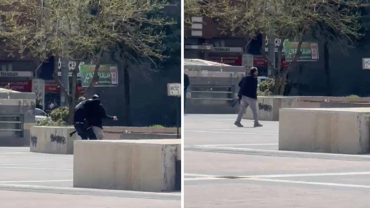 Diyarbakır’da sokakta korku dolu anlar! Sokakta pompalı tüfekle ateşe açarak yürüdü