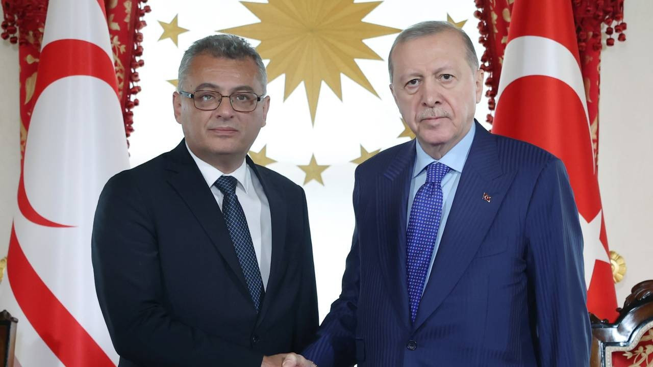 Cumhurbaşkanı Erdoğan, KKTC Cumhurbaşkanı Erhürman ile görüştü