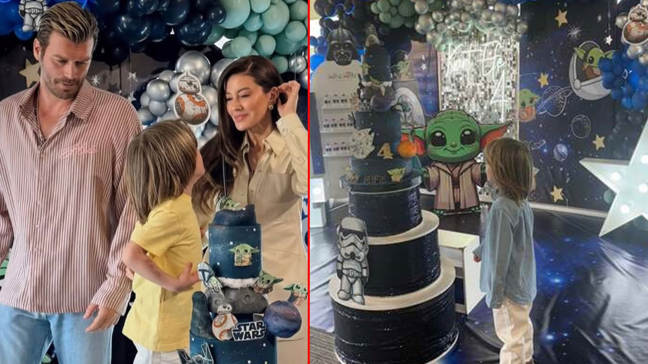 Kıvanç Tatlıtuğ ve Başak Dizer’in oğlu Kurt Efe, 4 yaşına girdi! Doğum günü partisinden kareler geldi