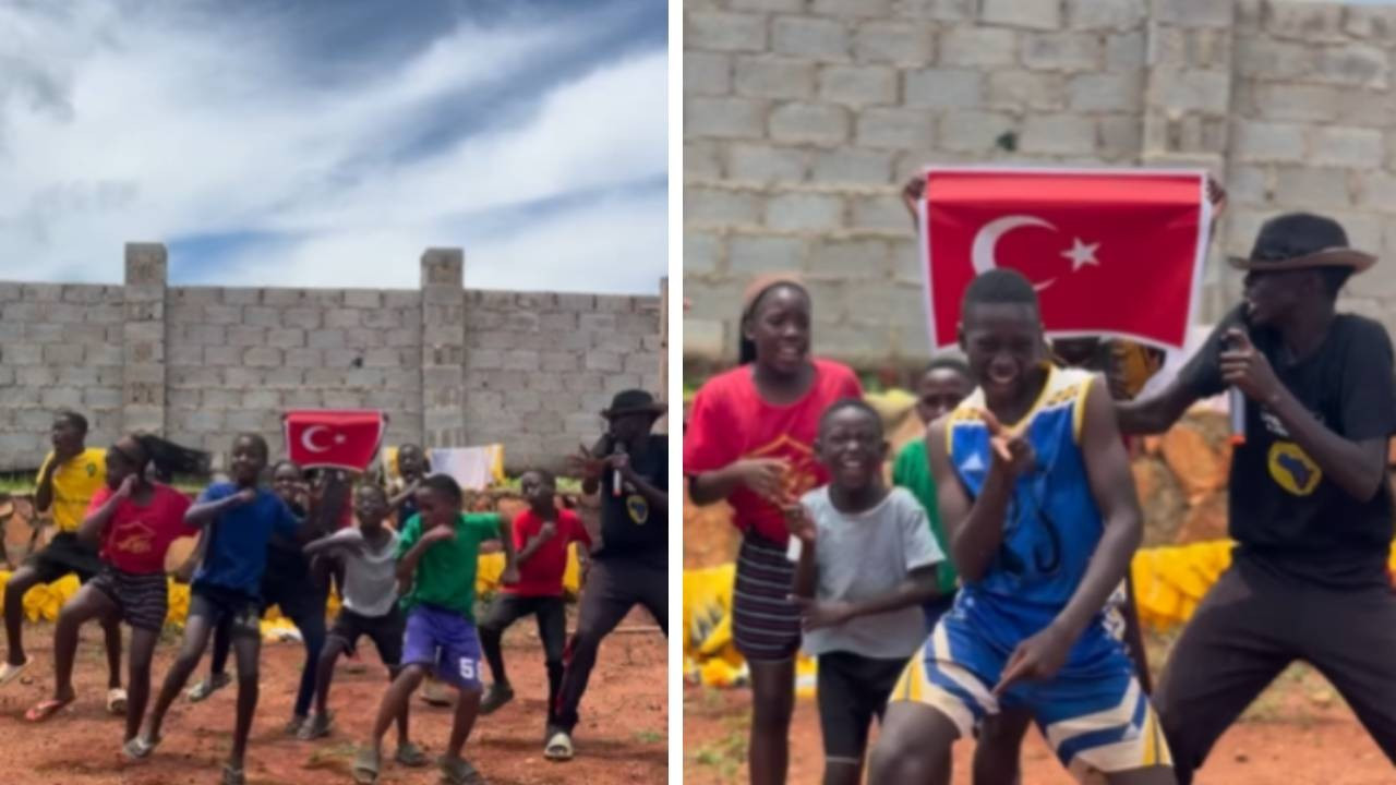 Afrika sokaklarında "Bizim Çocuklar"ın sesleri! Ugandalı çocuklardan A Milli Takım’a "Ay-Yıldızlı" selam!