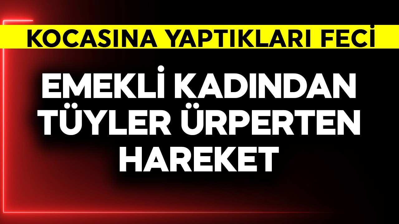 Emekli kadından tüyler ürperten hareket! Kocasına yaptığını duyanlar dondu kaldı