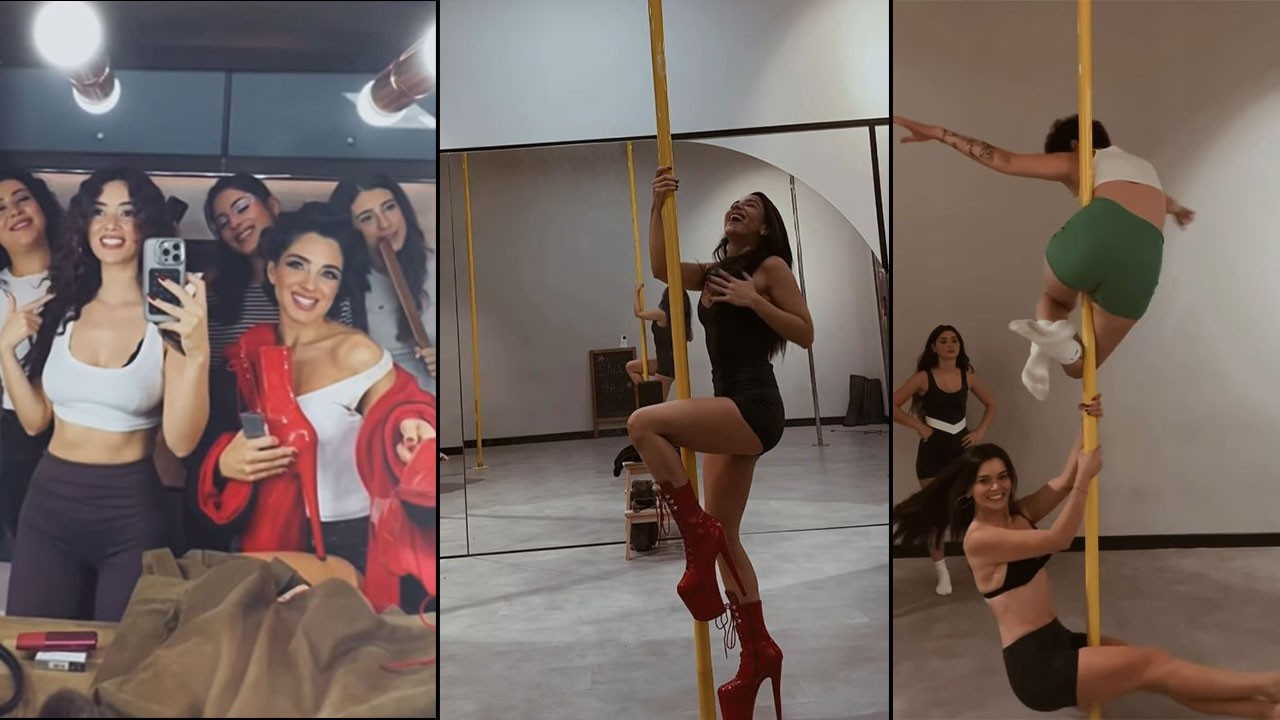 Seray Kaya Sultana filminin setinde sınırları zorladı! Direk dans performansı olay oldu