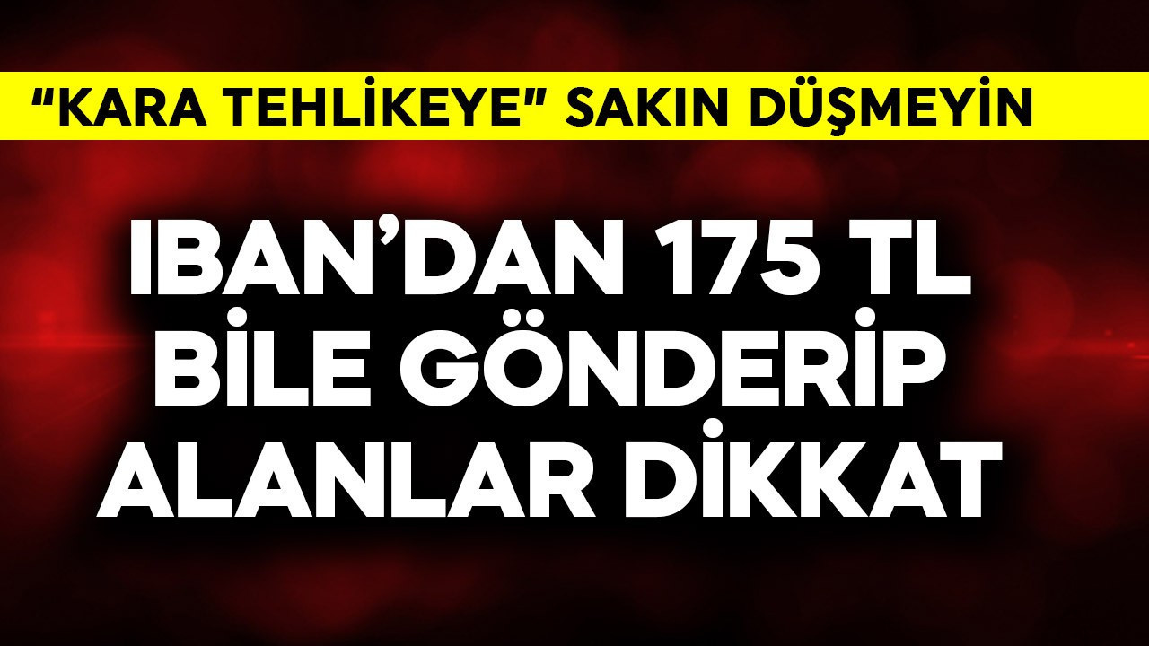 IBAN'dan 175 TL bile gönderip alanlar dikkat! "Kara tehlikeye" sakın düşmeyin milyonlara uyarı