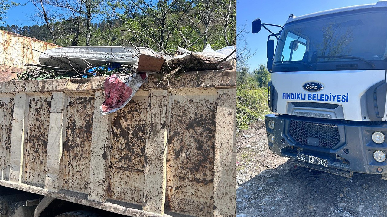 Rize'de Fındıklı Belediyesi açık alana çöp döktü! 2,3 milyon TL ceza kesildi